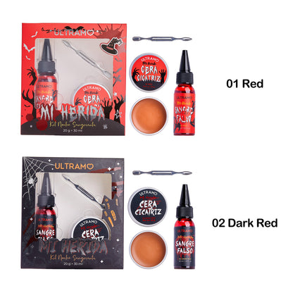 Caja con 6 kit de maquillaje halloween Noche sangrienta Ultramo