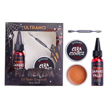 Caja con 6 kit de maquillaje halloween Noche sangrienta Ultramo