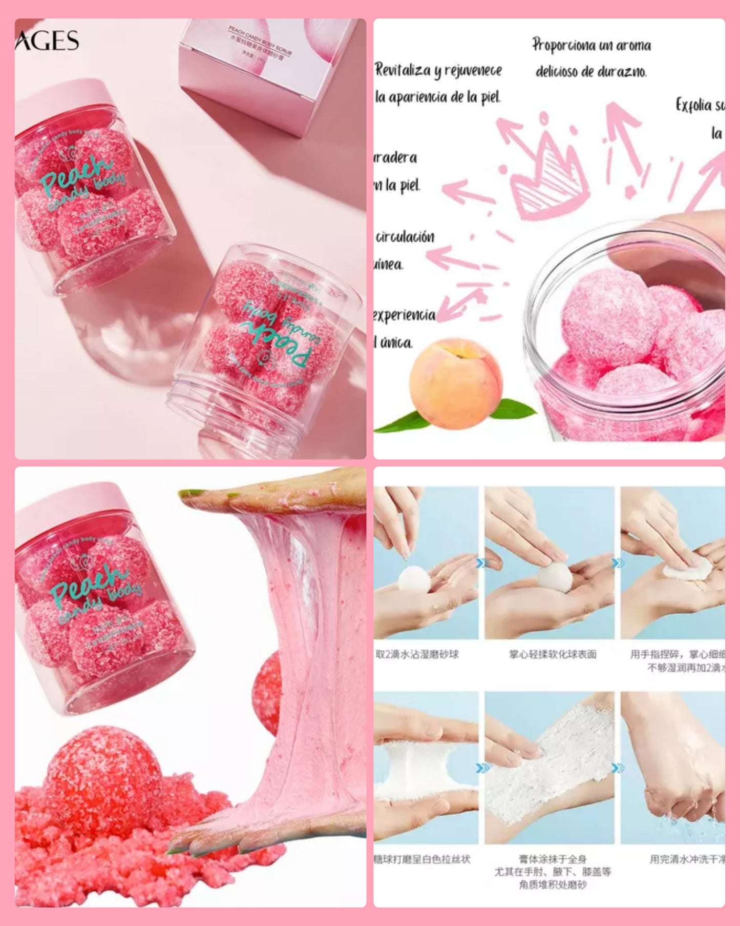 EXFOLIANTE CORPORAL DE DURAZNO