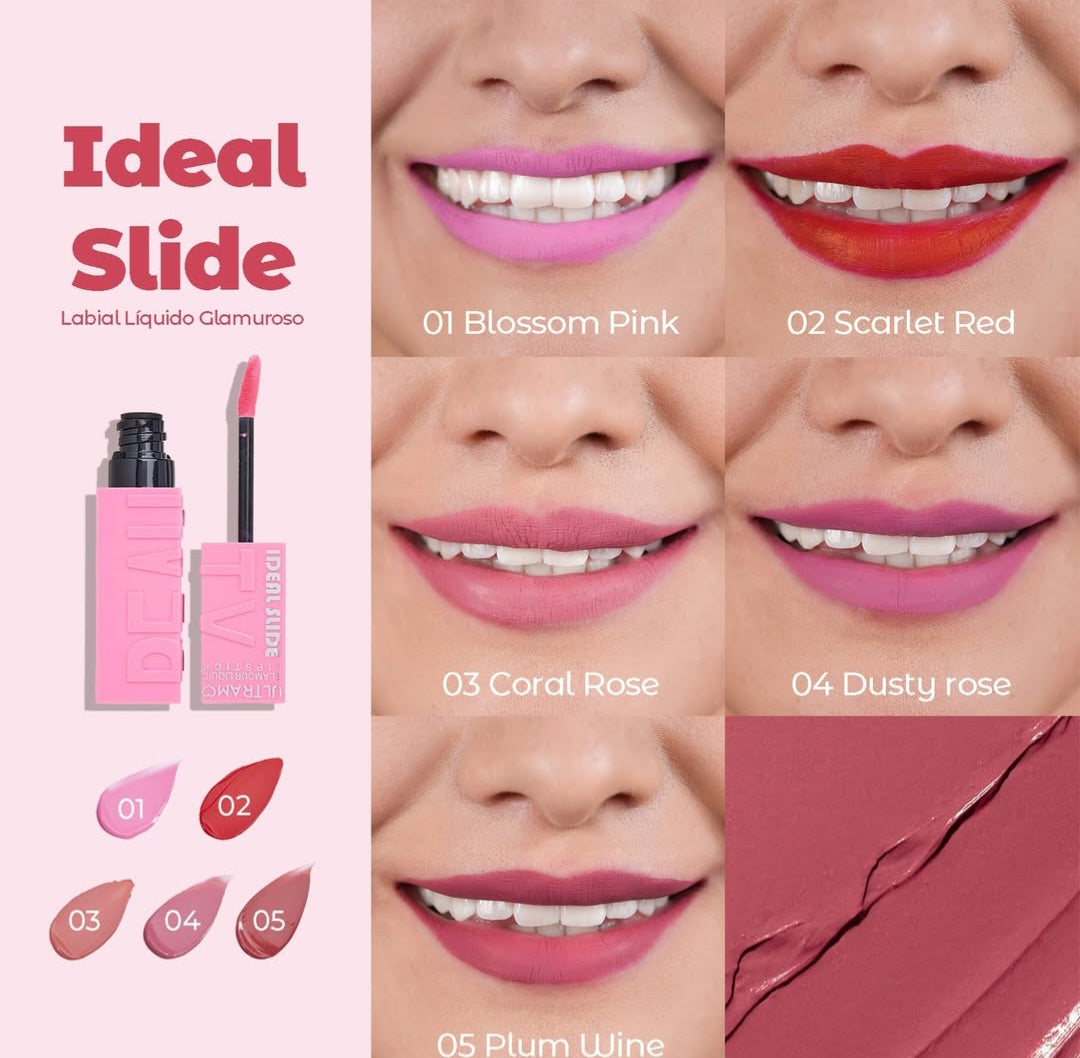 Caja de 15 piezas de labial liquido Ideal Slide ULTRAMO
