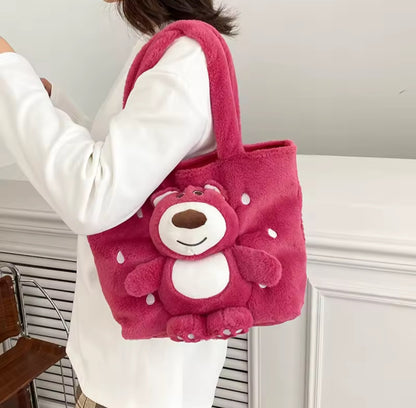 Bolso peluchon 3d personajes variado