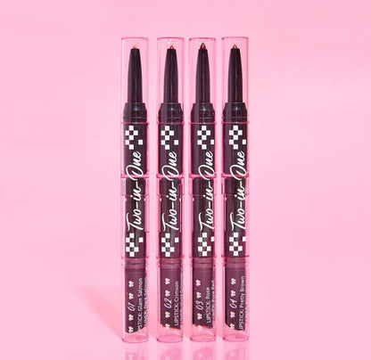 Caja de 12 labiales con delineador two in one ULTRAMO