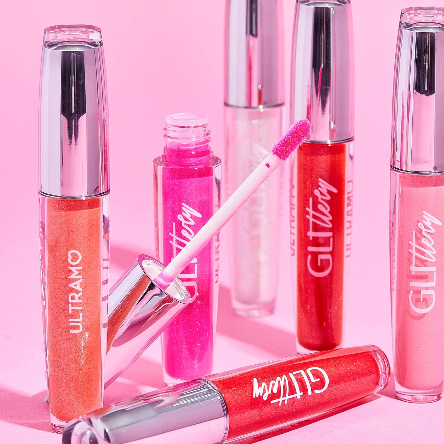 Caja de 24 piezas de brillo labial con destellos finos Glittery ULTRAMO