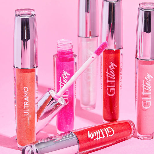 Caja de 24 piezas de brillo labial con destellos finos Glittery ULTRAMO