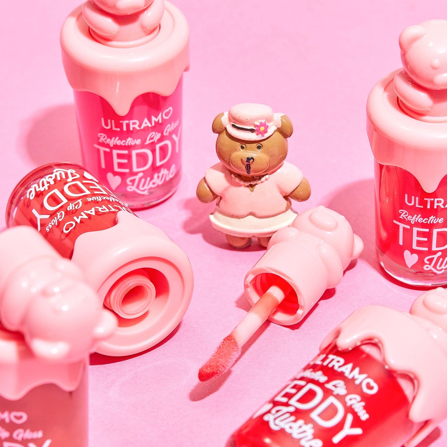 Caja de 12 piezas de brillo labial Teddy Lustre ULTRAMO
