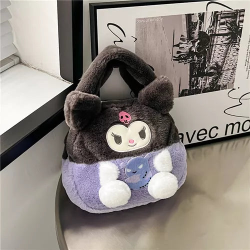 Bolso de mano de peluche orejón kawaii personajes variado