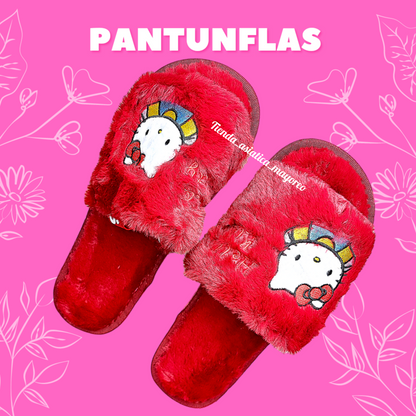 Pantufla Peluche con Sujetador Variado