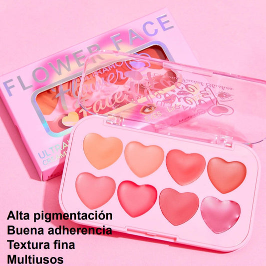 Paleta de rubores en crema Flower Face ULTRAMO