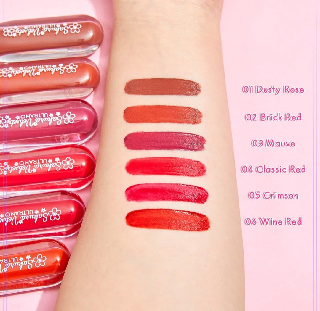 Caja de 12 piezas de labial liquido  Sakura Velvety ULTRAMO