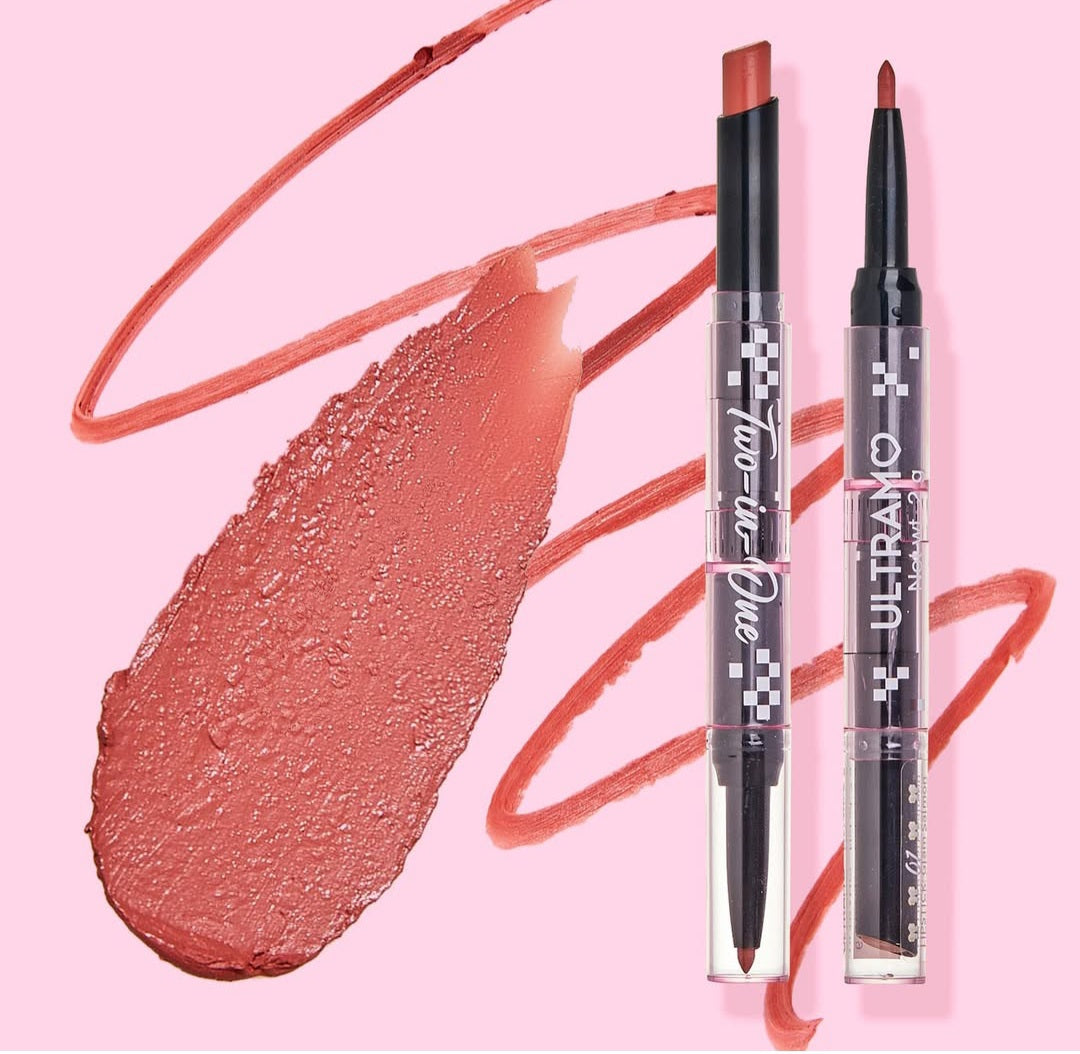 Caja de 12 labiales con delineador two in one ULTRAMO