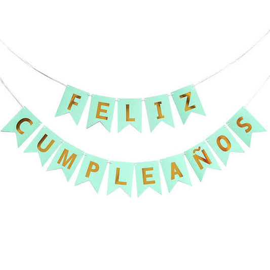 Letrero Banderin Feliz Cumpleaños Variado