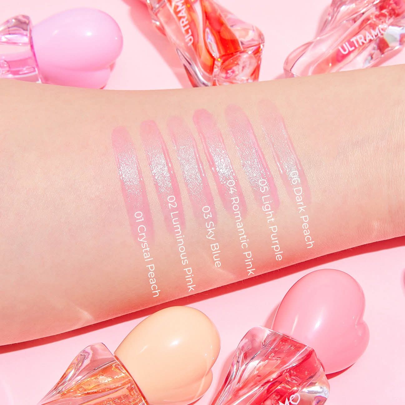 Caja de 12 aceite labial magico heart ULTRAMO